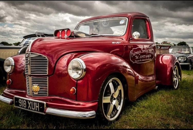 Fairways Austin pickup at a car show
