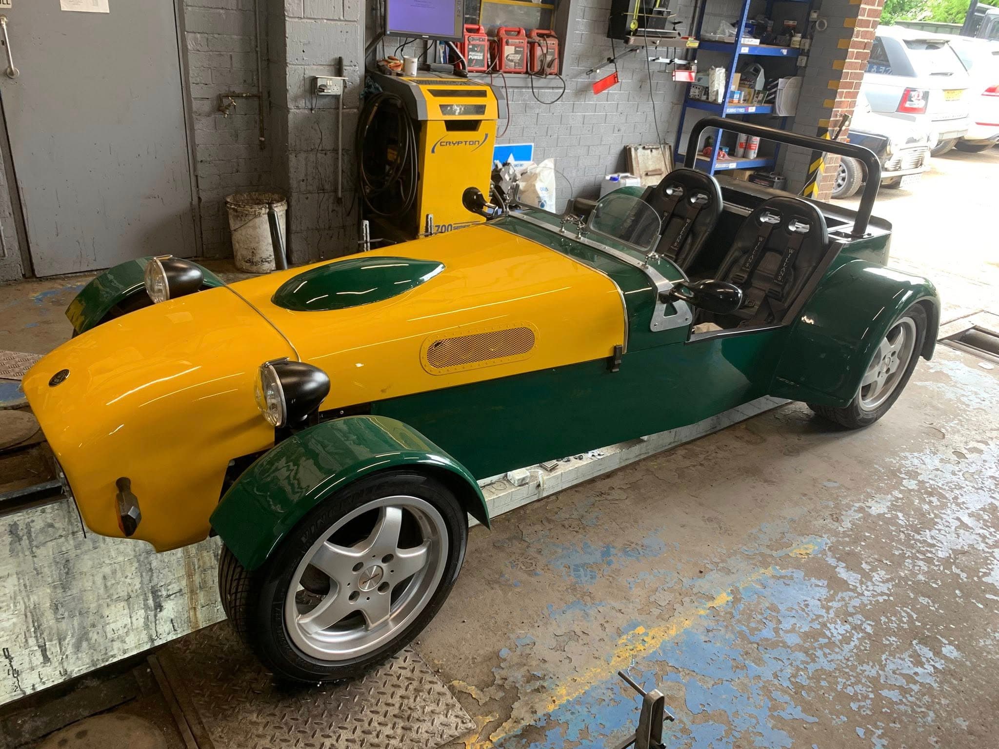 Vehicle in the Fairways workshop