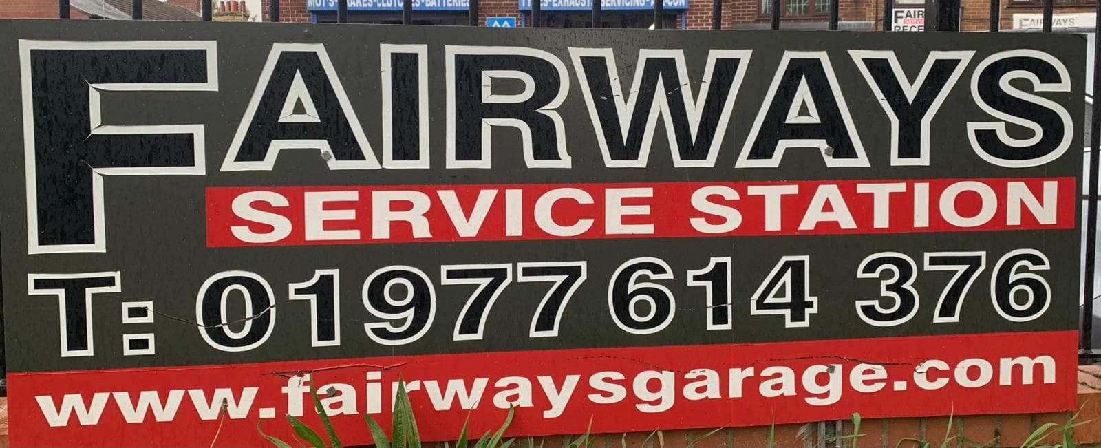 Fairways Service Station roadside sign on Doncaster Road
