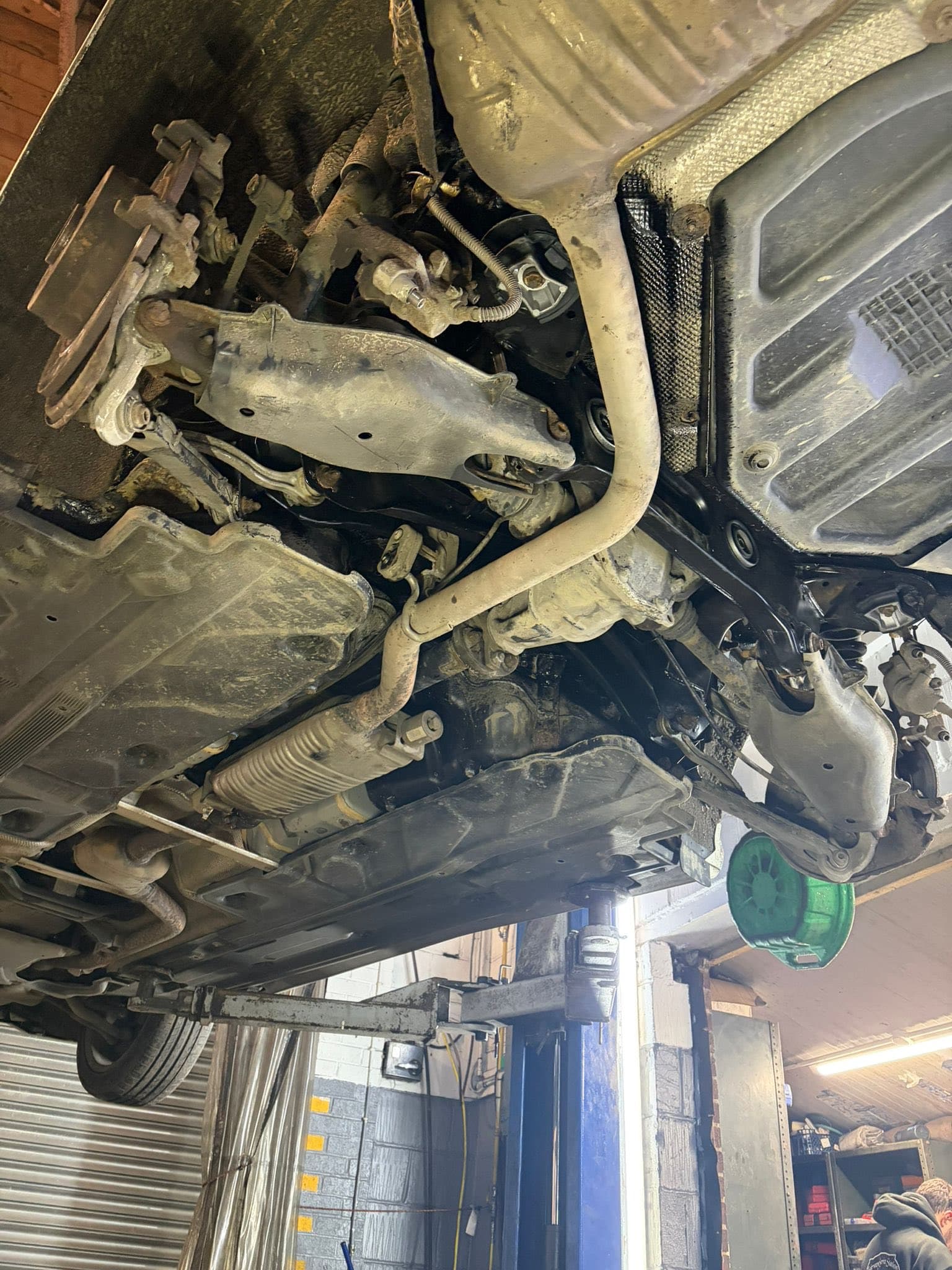 Vehicle on ramp during MOT inspection